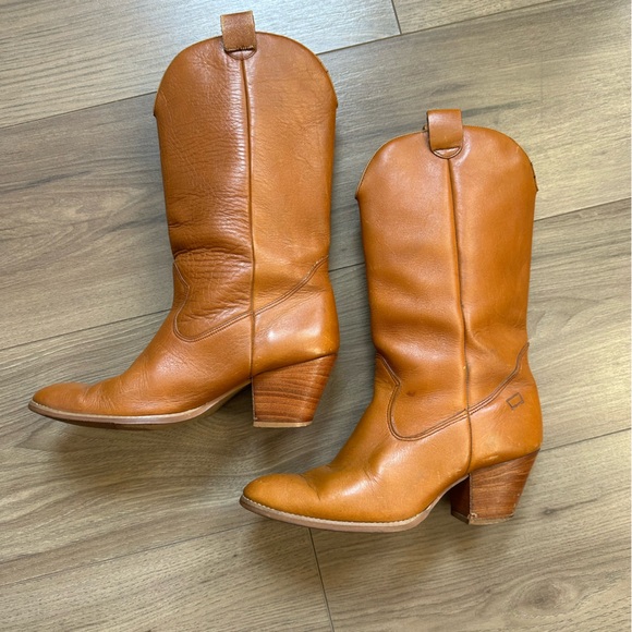 RARE VTG Levi's Boots 1984 Olympics Tan Cowboy Boots Size 8 - Picture 3 of 7